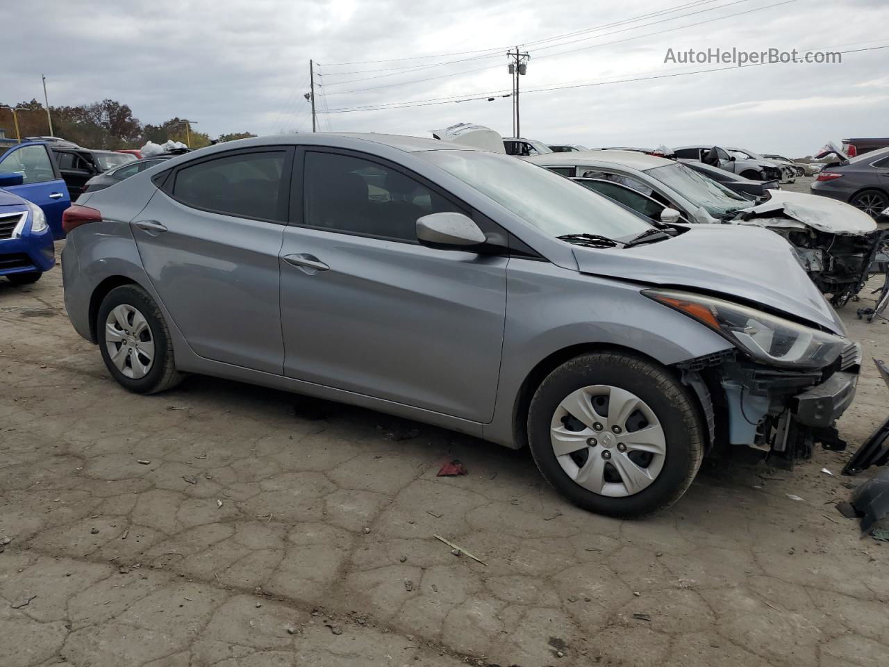 2016 Hyundai Elantra Se Silver vin: 5NPDH4AE6GH736630