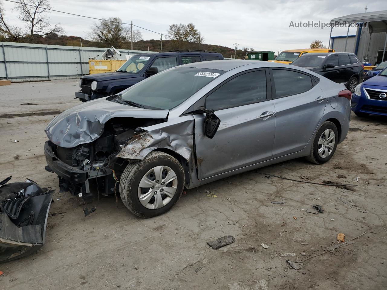 2016 Hyundai Elantra Se Silver vin: 5NPDH4AE6GH736630