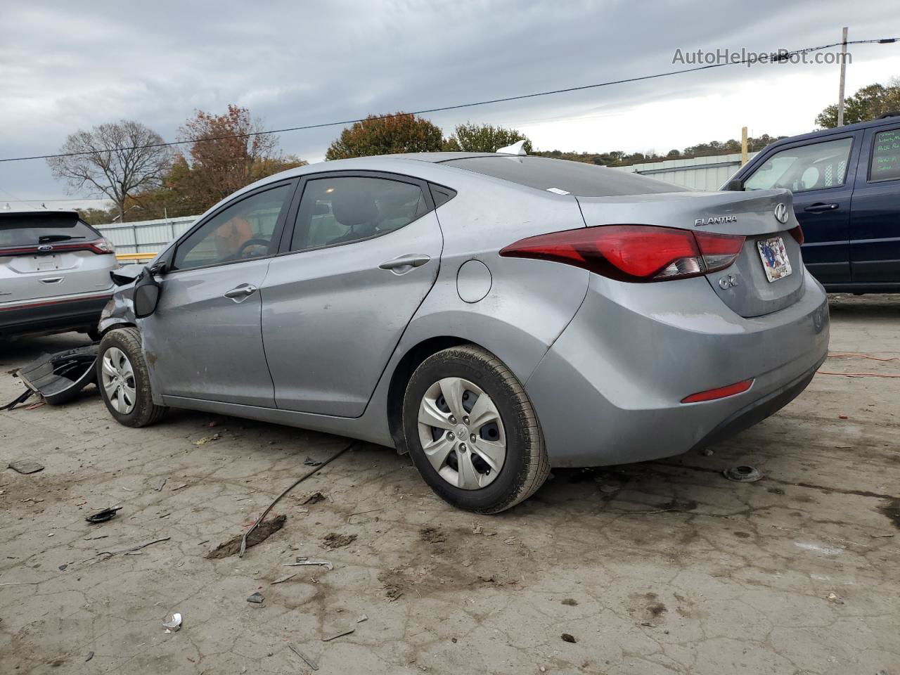 2016 Hyundai Elantra Se Silver vin: 5NPDH4AE6GH736630