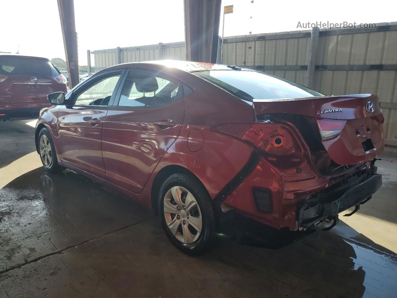 2016 Hyundai Elantra Se Burgundy vin: 5NPDH4AE6GH737339