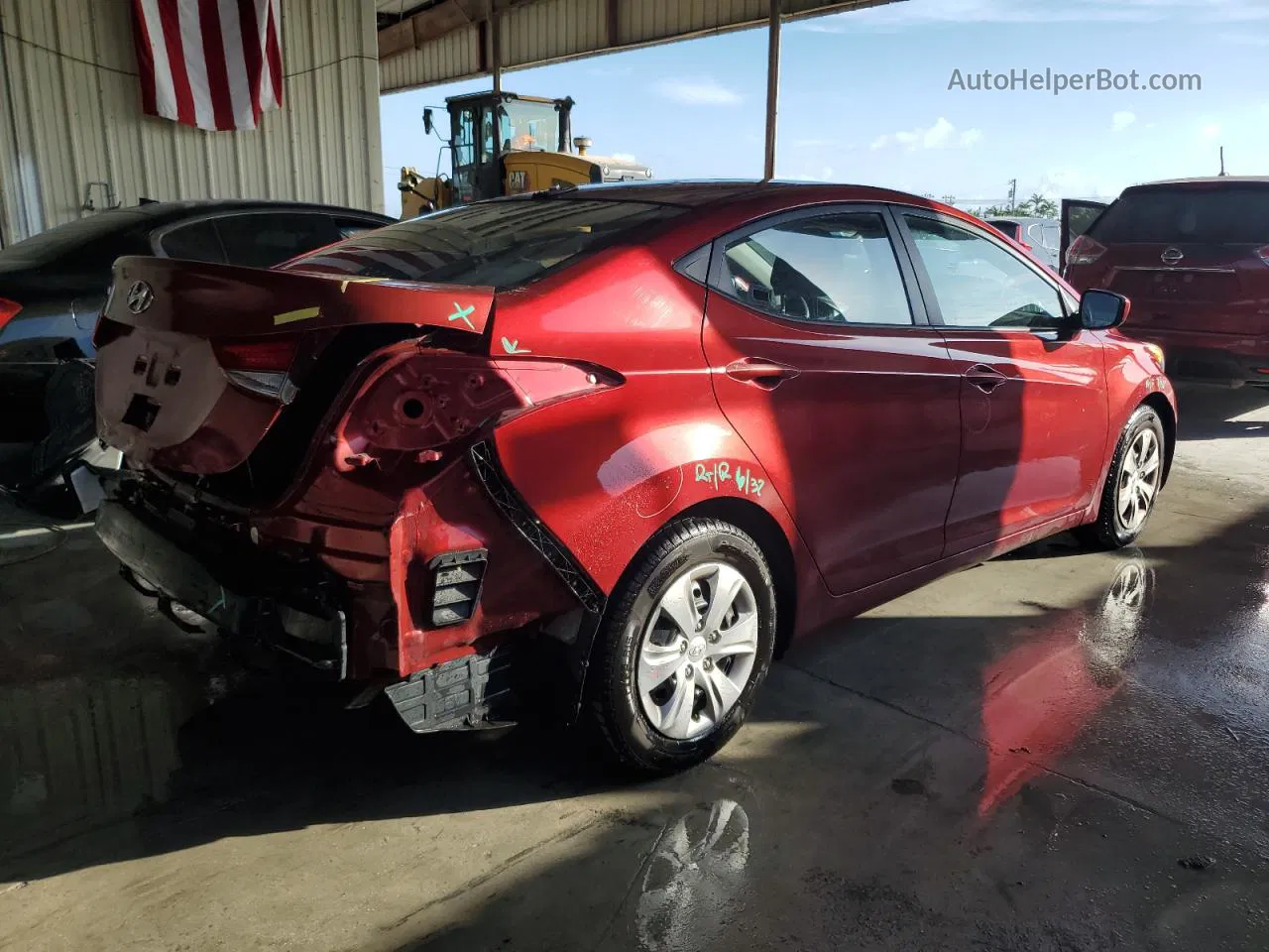 2016 Hyundai Elantra Se Burgundy vin: 5NPDH4AE6GH737339