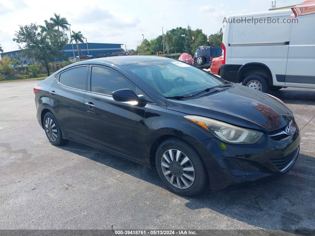 2016 Hyundai Elantra Se Black vin: 5NPDH4AE6GH738720