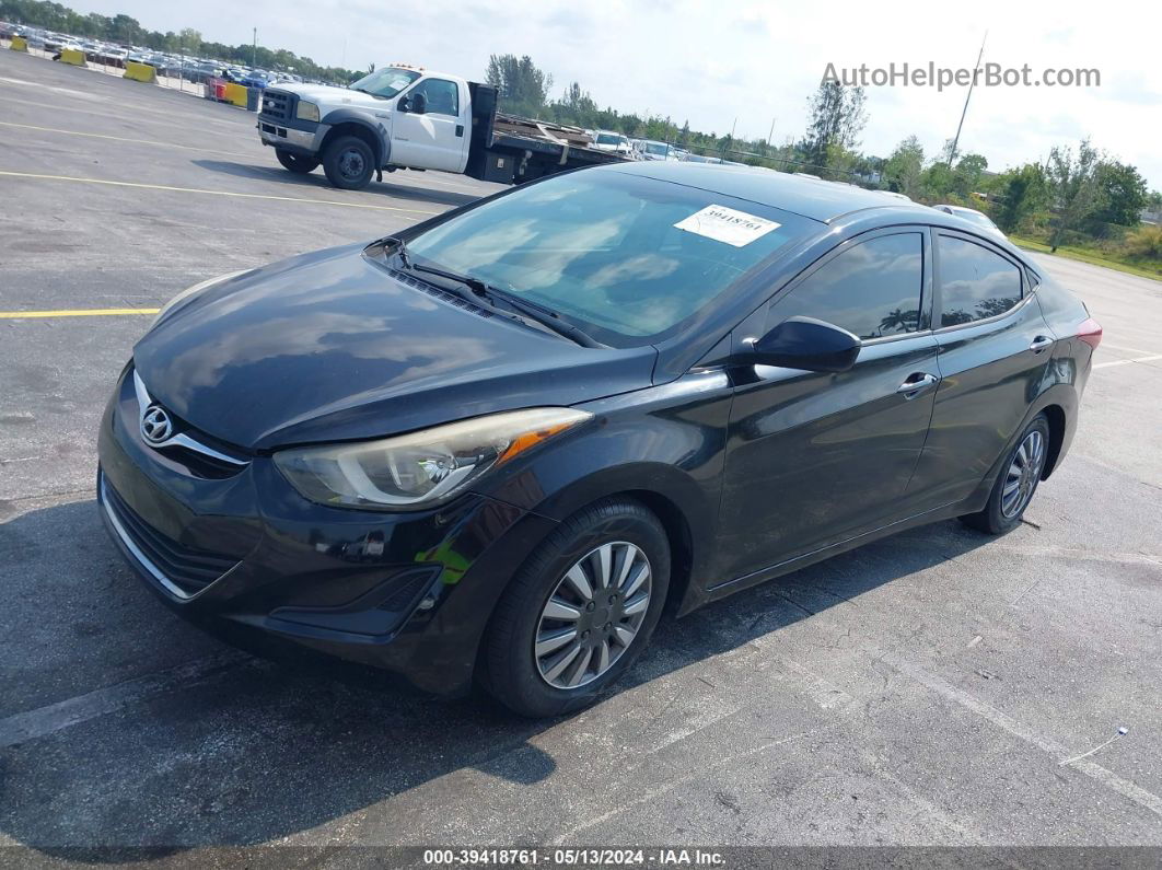 2016 Hyundai Elantra Se Black vin: 5NPDH4AE6GH738720