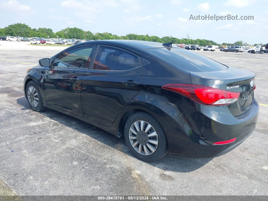 2016 Hyundai Elantra Se Black vin: 5NPDH4AE6GH738720