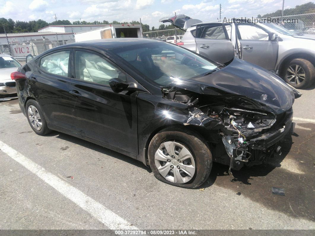 2016 Hyundai Elantra Se Black vin: 5NPDH4AE6GH741567