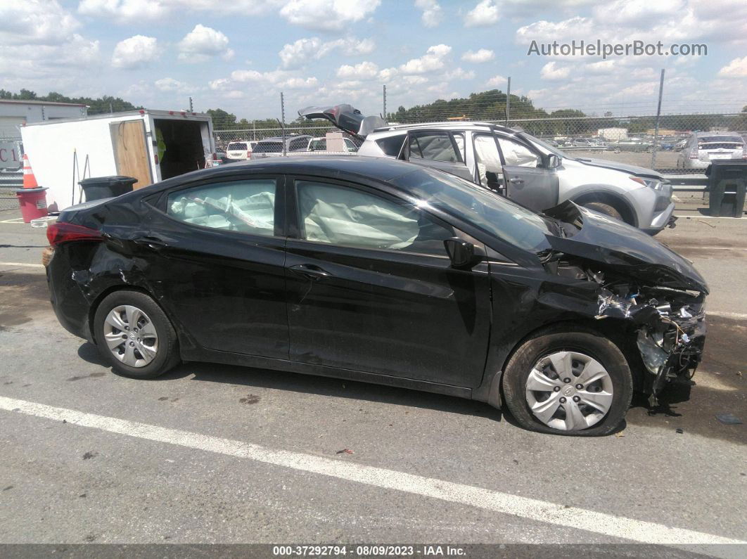 2016 Hyundai Elantra Se Black vin: 5NPDH4AE6GH741567