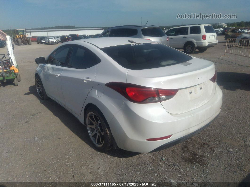 2016 Hyundai Elantra Se White vin: 5NPDH4AE6GH743450