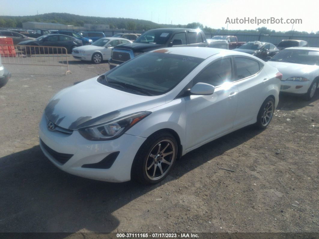 2016 Hyundai Elantra Se White vin: 5NPDH4AE6GH743450