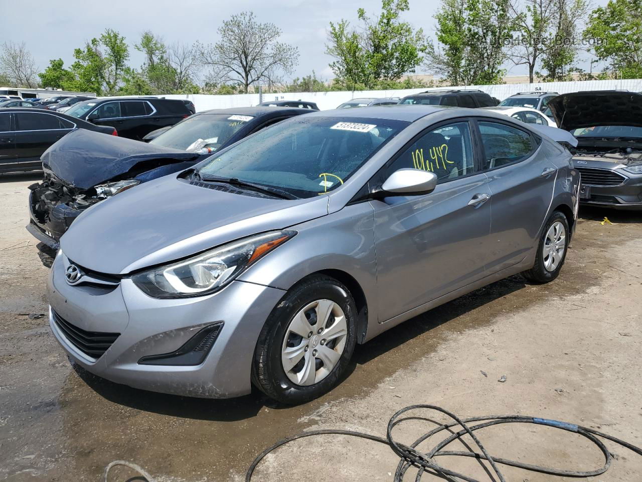 2016 Hyundai Elantra Se Silver vin: 5NPDH4AE6GH746655