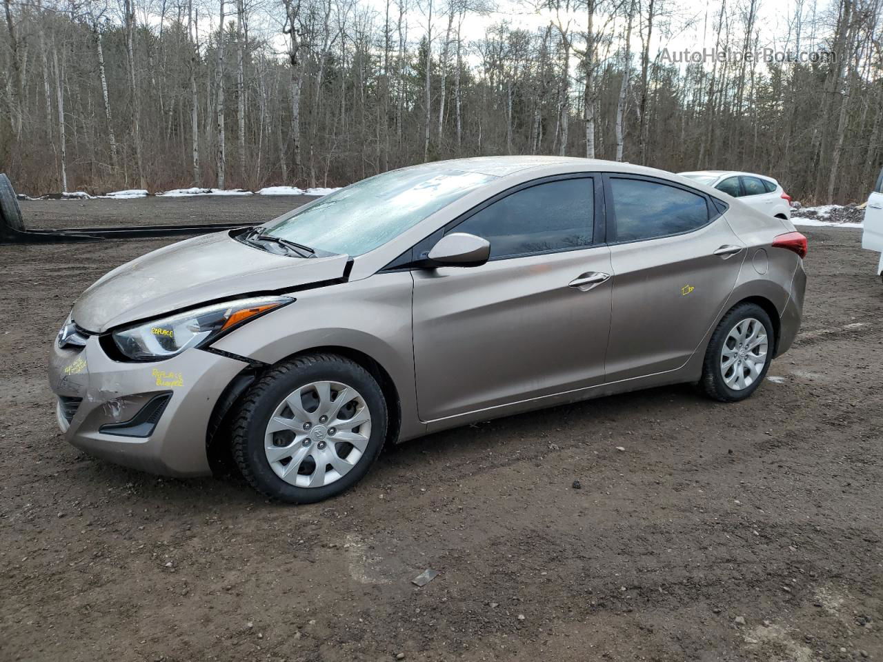 2016 Hyundai Elantra Se Beige vin: 5NPDH4AE6GH751435