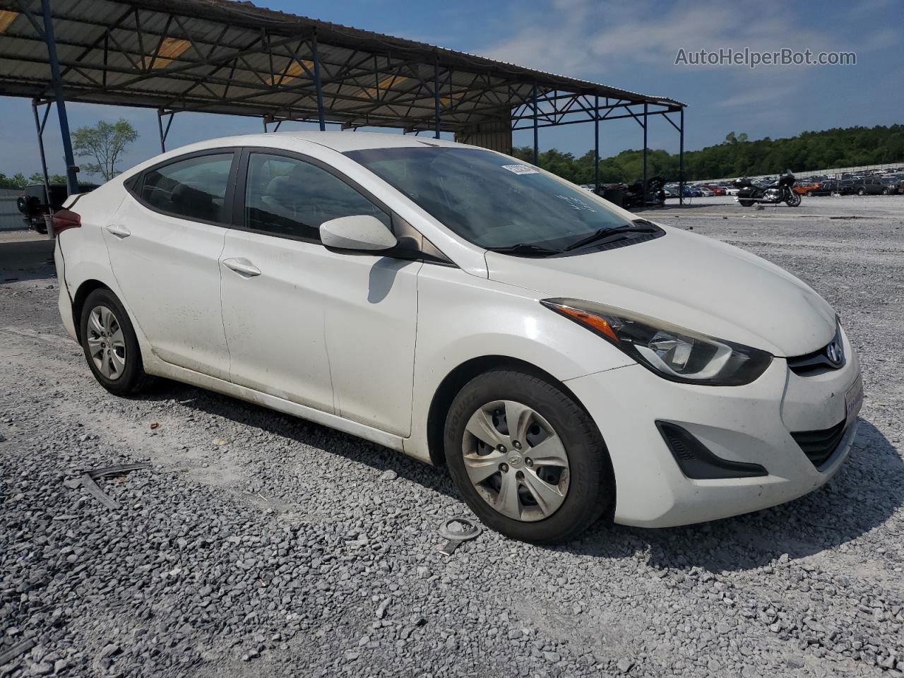 2016 Hyundai Elantra Se White vin: 5NPDH4AE6GH754268