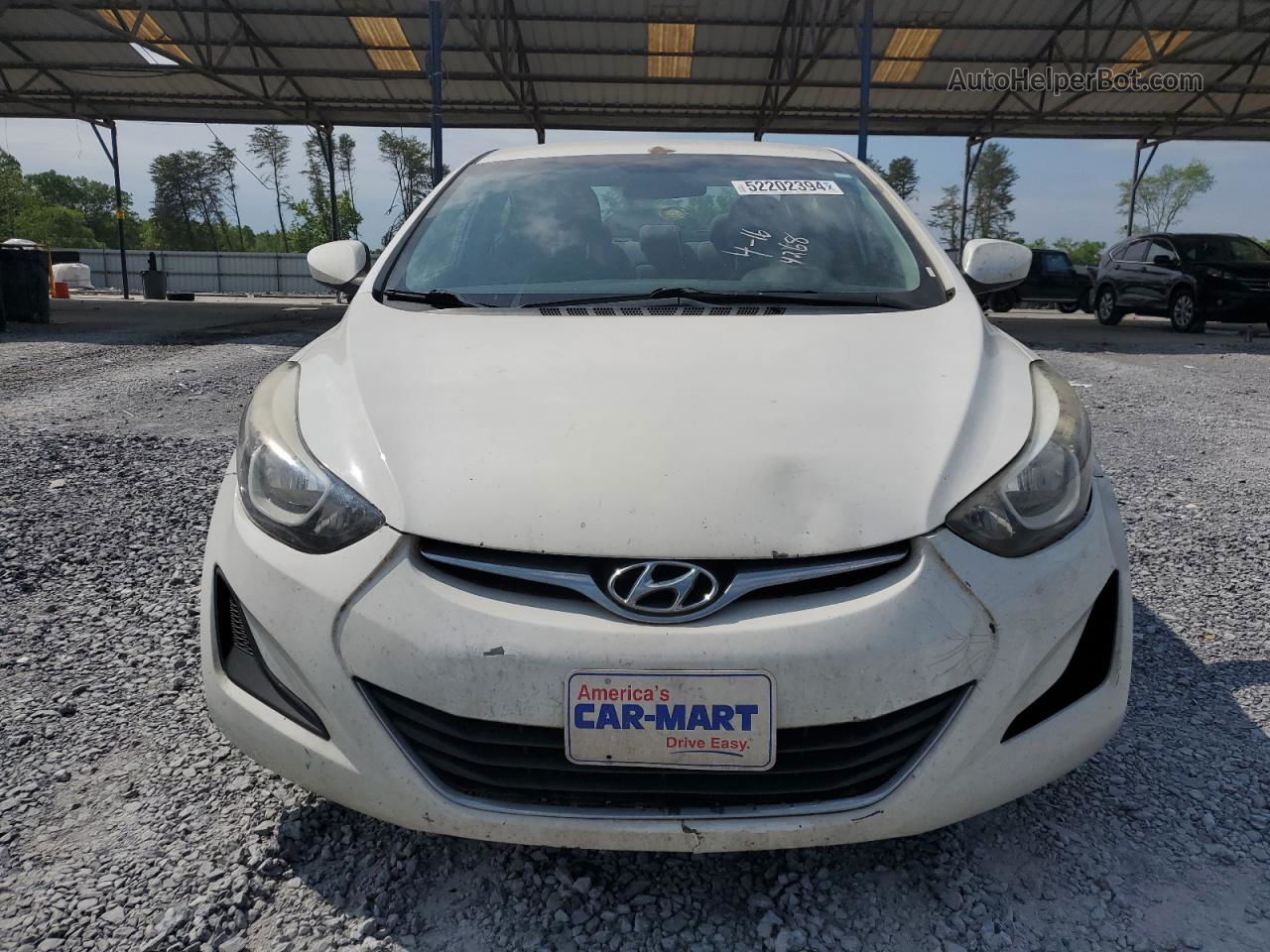 2016 Hyundai Elantra Se White vin: 5NPDH4AE6GH754268