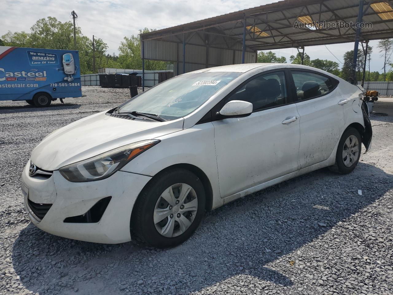 2016 Hyundai Elantra Se White vin: 5NPDH4AE6GH754268