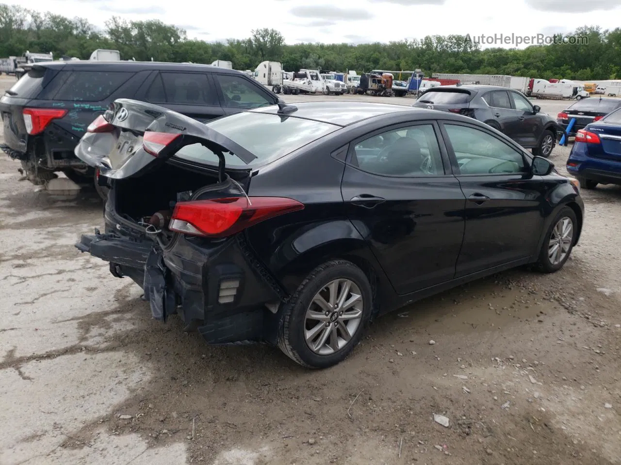 2016 Hyundai Elantra Se Черный vin: 5NPDH4AE6GH759440