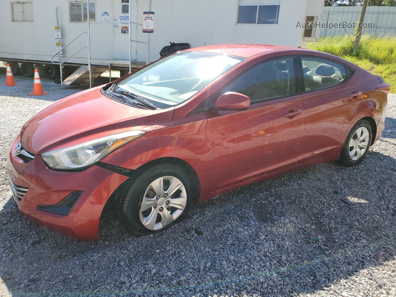 2016 Hyundai Elantra Se Burgundy vin: 5NPDH4AE6GH774889