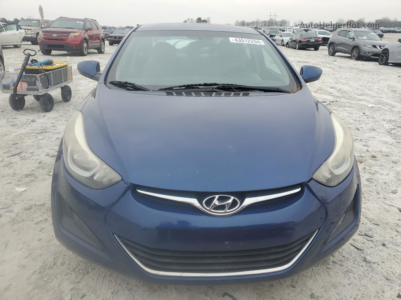 2016 Hyundai Elantra Se Синий vin: 5NPDH4AE6GH775105