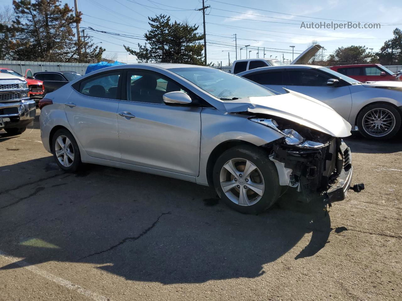 2016 Hyundai Elantra Se Серебряный vin: 5NPDH4AE6GH777002