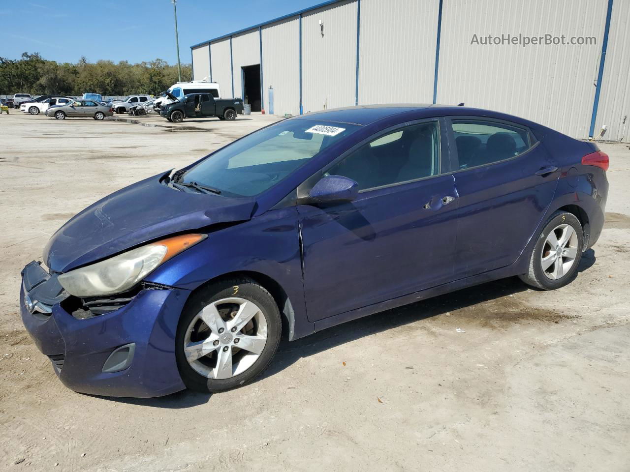 2011 Hyundai Elantra Gls Blue vin: 5NPDH4AE7BH014673