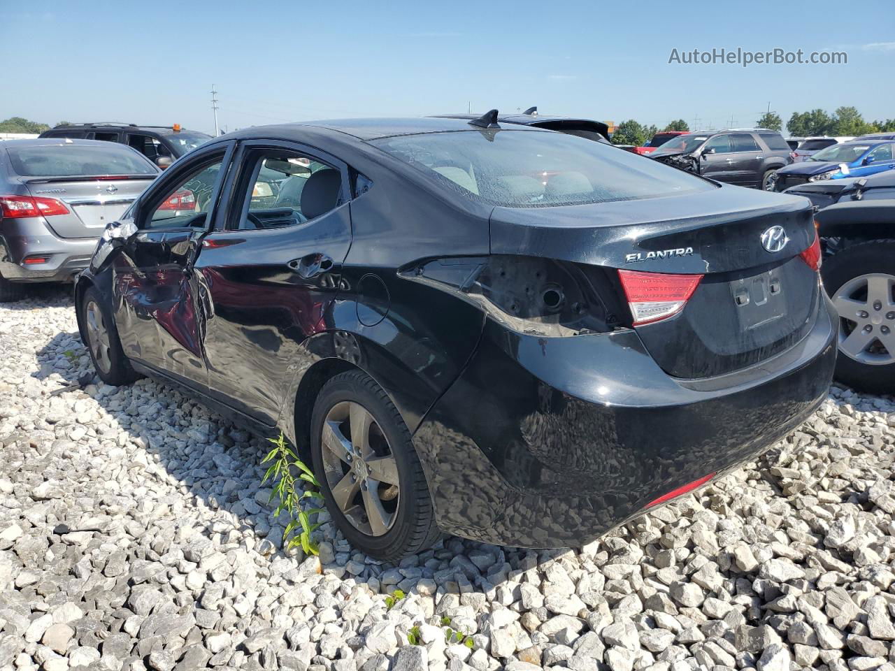 2011 Hyundai Elantra Gls Black vin: 5NPDH4AE7BH022367