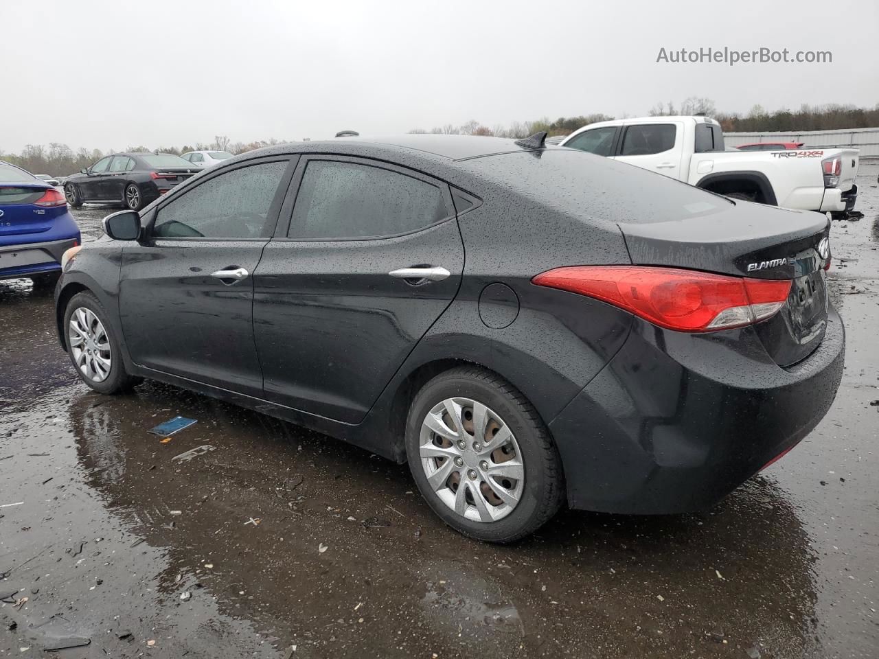 2011 Hyundai Elantra Gls Black vin: 5NPDH4AE7BH054395