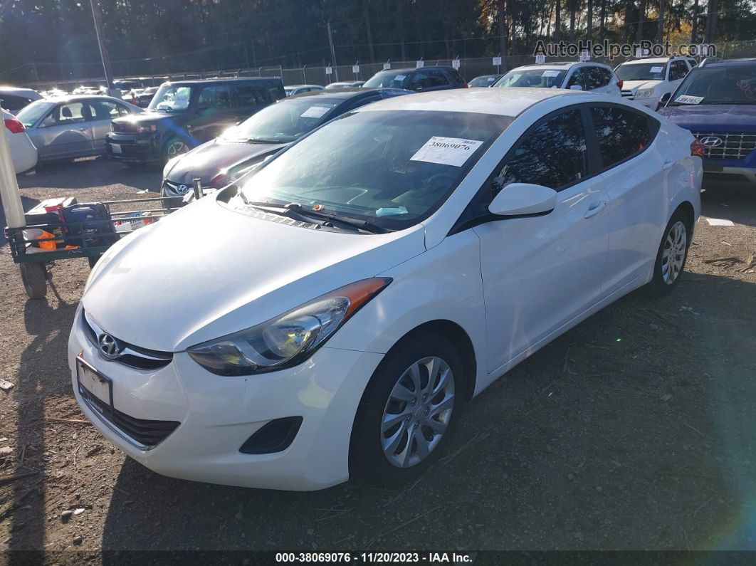 2011 Hyundai Elantra Gls White vin: 5NPDH4AE7BH061136