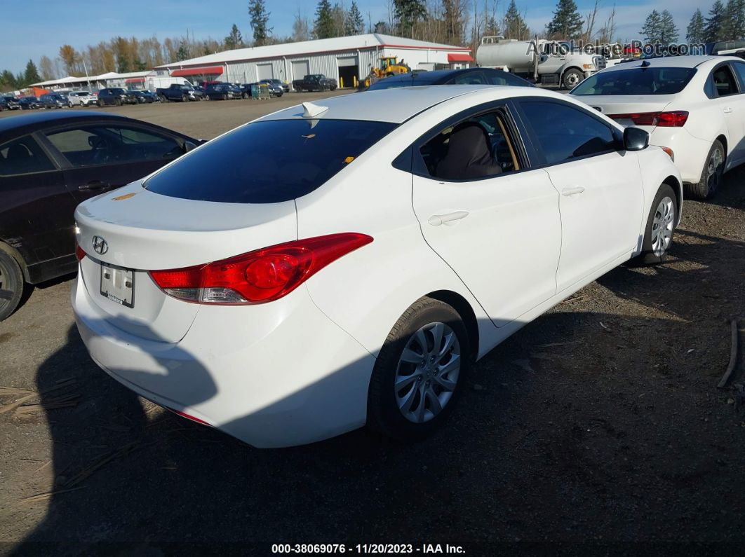 2011 Hyundai Elantra Gls White vin: 5NPDH4AE7BH061136