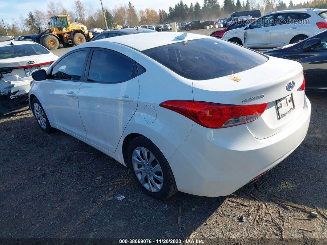 2011 Hyundai Elantra Gls White vin: 5NPDH4AE7BH061136