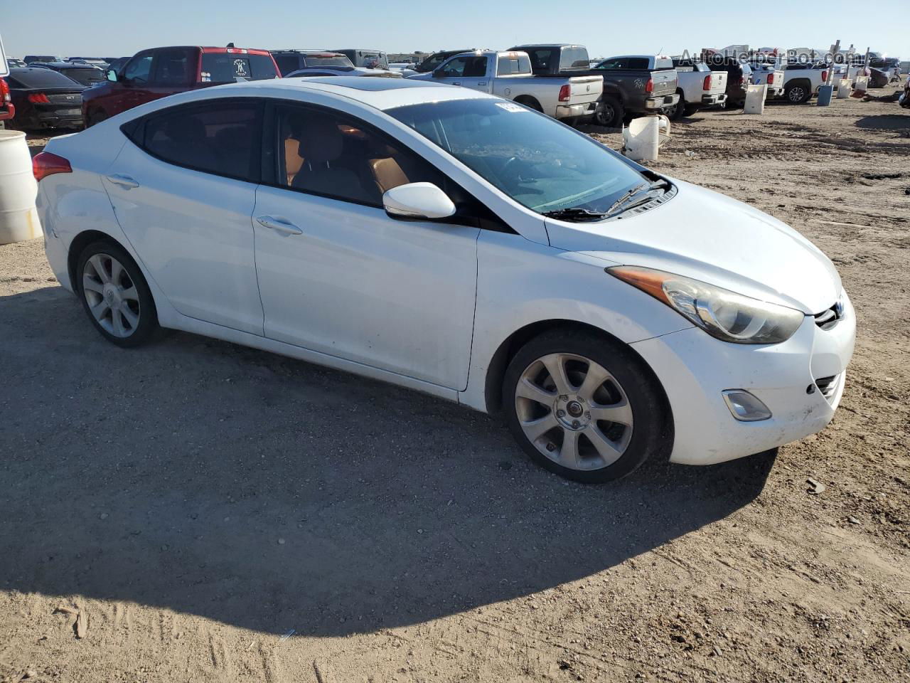 2011 Hyundai Elantra Gls White vin: 5NPDH4AE7BH075747