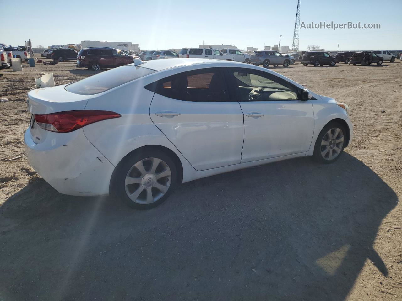 2011 Hyundai Elantra Gls White vin: 5NPDH4AE7BH075747