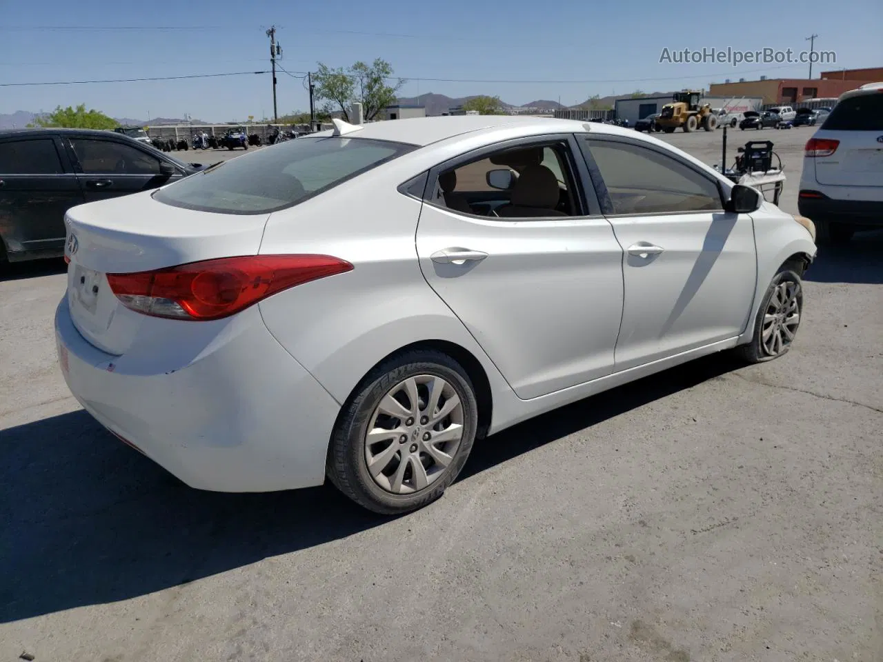 2012 Hyundai Elantra Gls White vin: 5NPDH4AE7CH067892