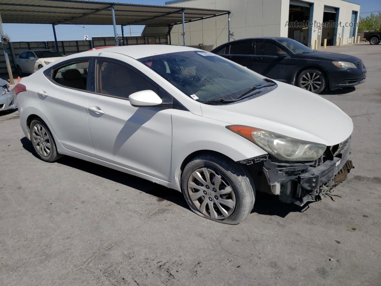 2012 Hyundai Elantra Gls White vin: 5NPDH4AE7CH067892