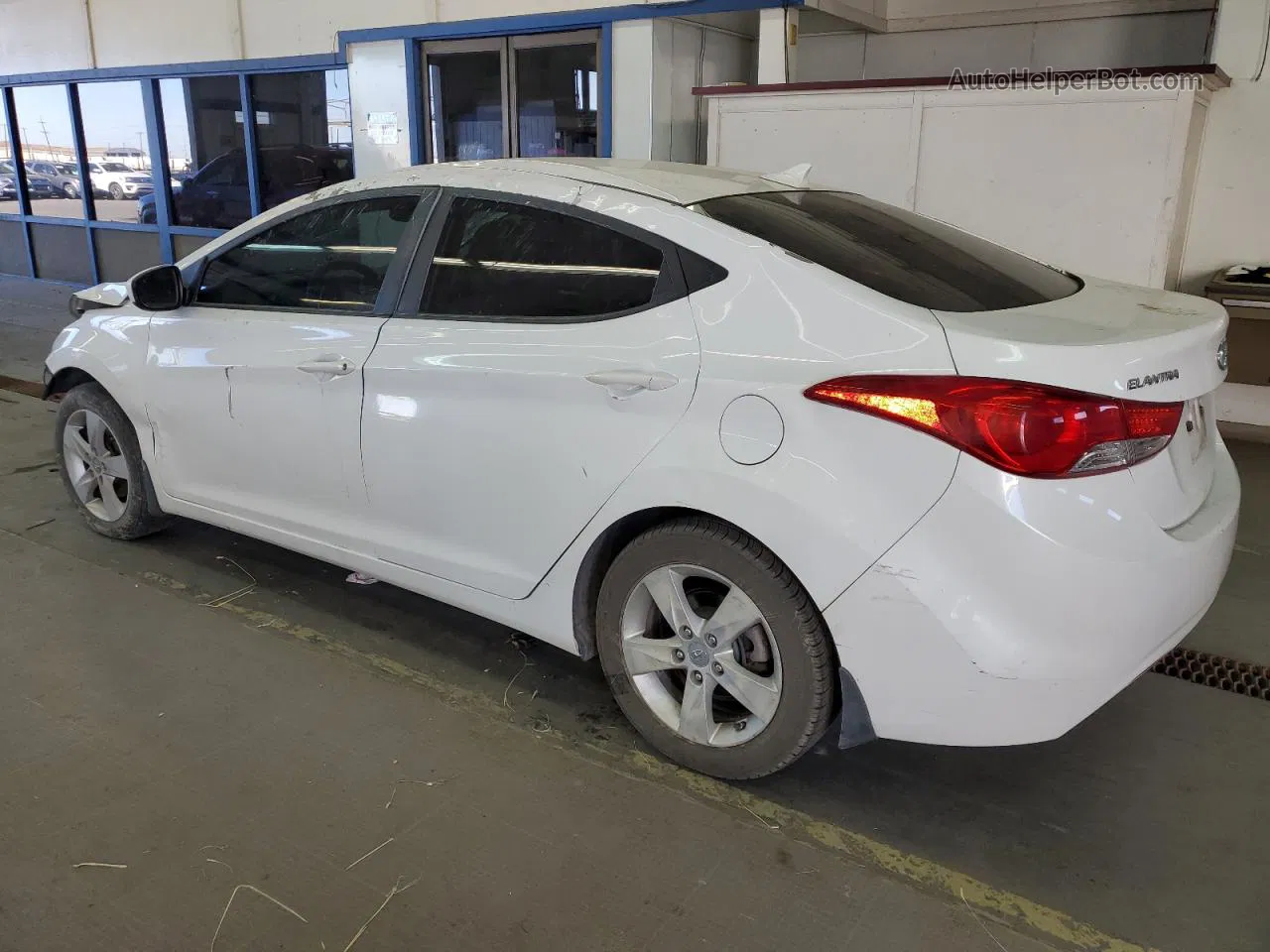 2012 Hyundai Elantra Gls White vin: 5NPDH4AE7CH071554