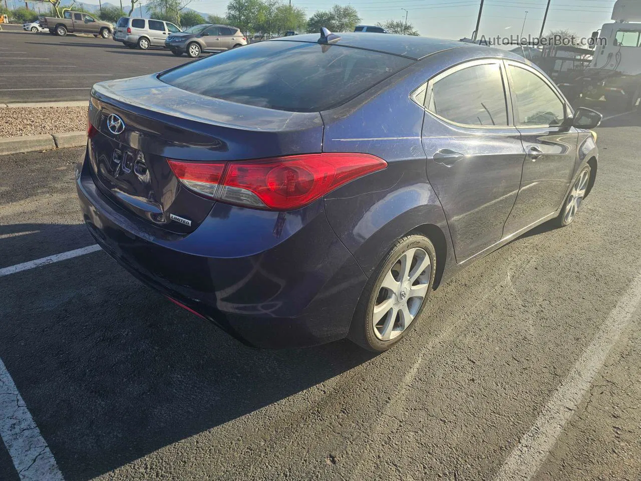 2012 Hyundai Elantra Gls Blue vin: 5NPDH4AE7CH084580