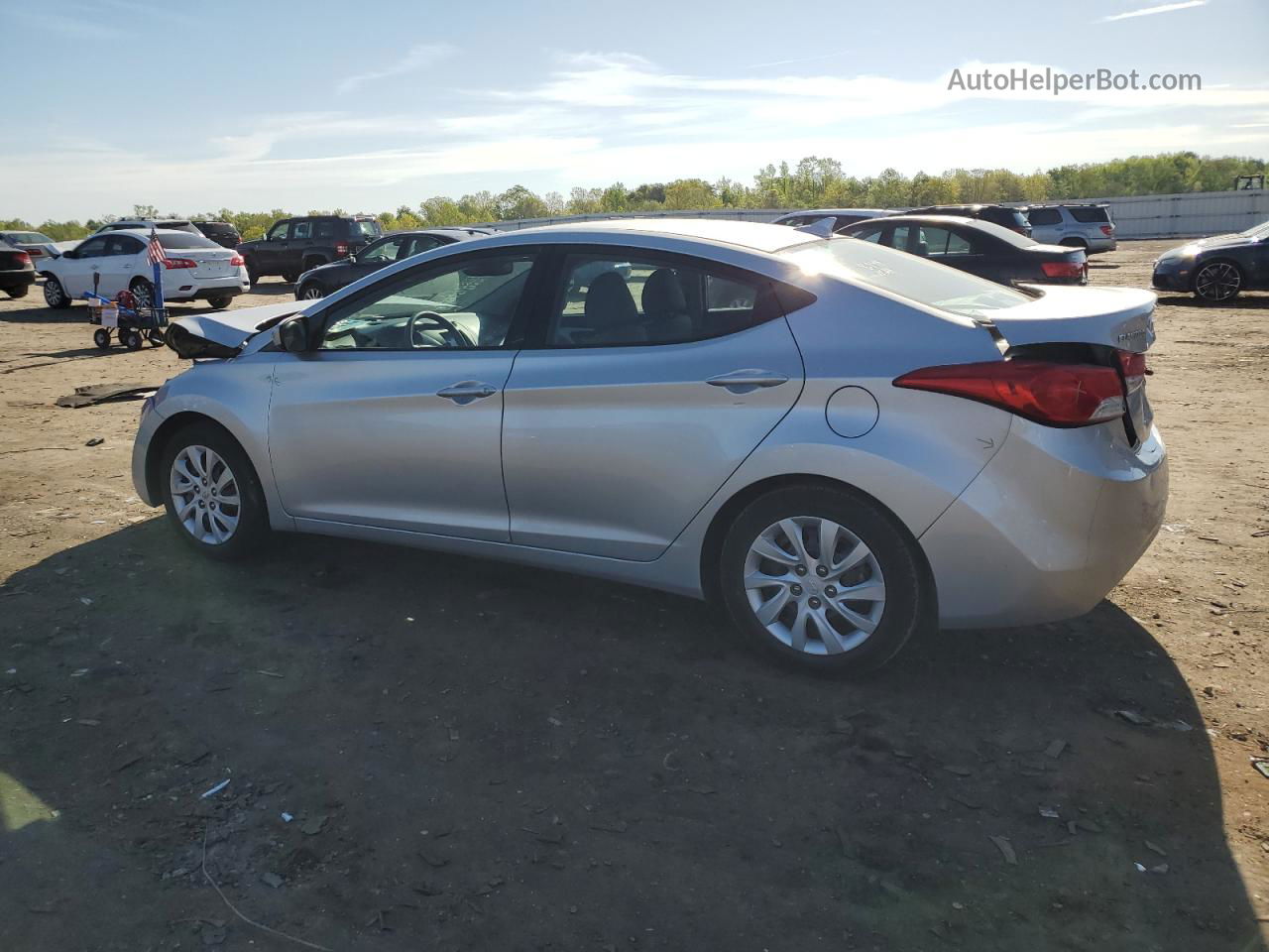 2012 Hyundai Elantra Gls Silver vin: 5NPDH4AE7CH109347