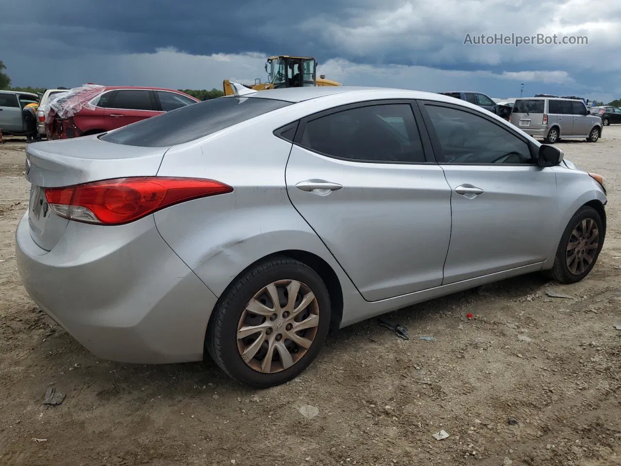 2012 Hyundai Elantra Gls Silver vin: 5NPDH4AE7CH111017