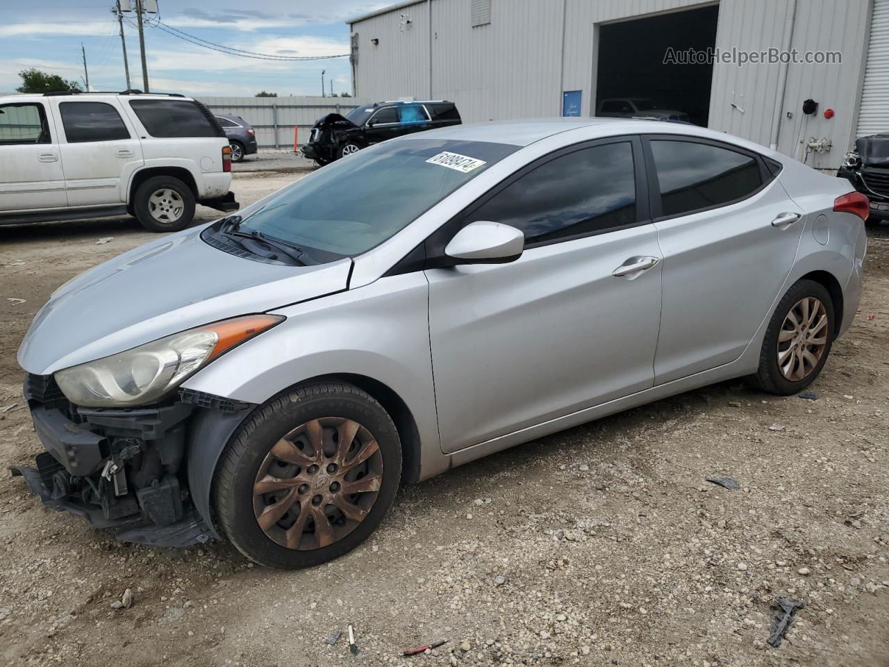 2012 Hyundai Elantra Gls Silver vin: 5NPDH4AE7CH111017