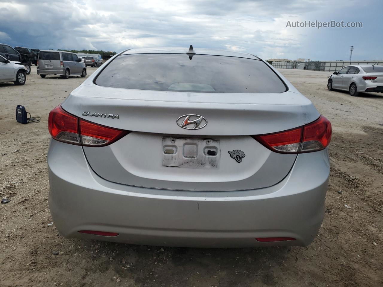 2012 Hyundai Elantra Gls Silver vin: 5NPDH4AE7CH111017