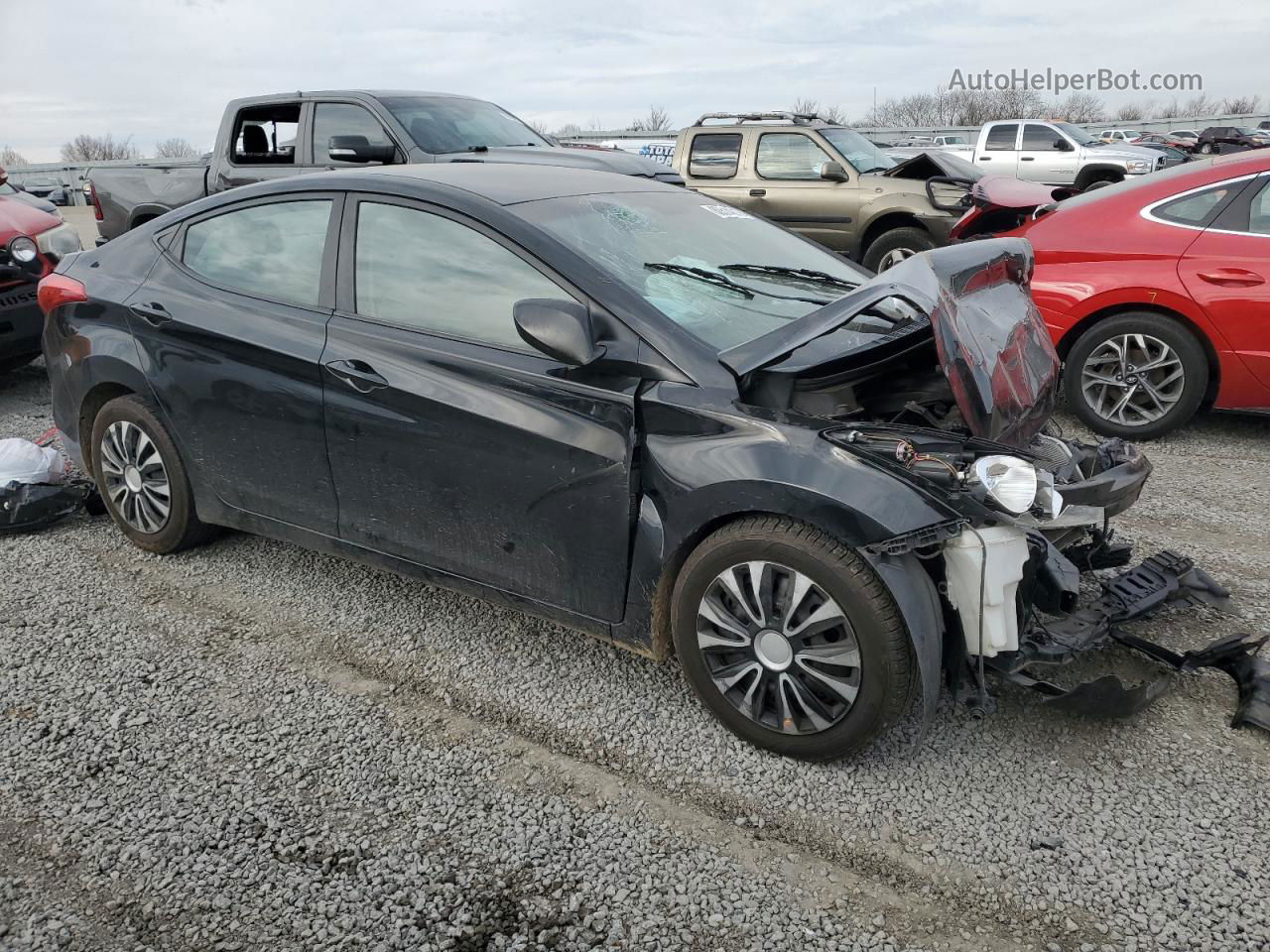 2012 Hyundai Elantra Gls Black vin: 5NPDH4AE7CH142140