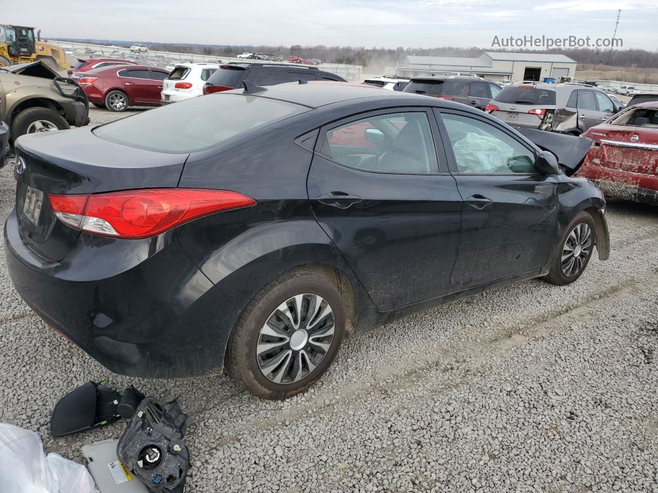 2012 Hyundai Elantra Gls Black vin: 5NPDH4AE7CH142140