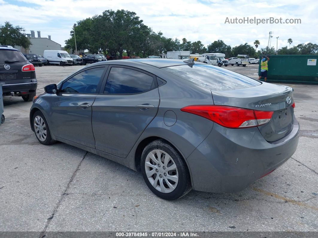 2013 Hyundai Elantra Gls Gray vin: 5NPDH4AE7DH179304