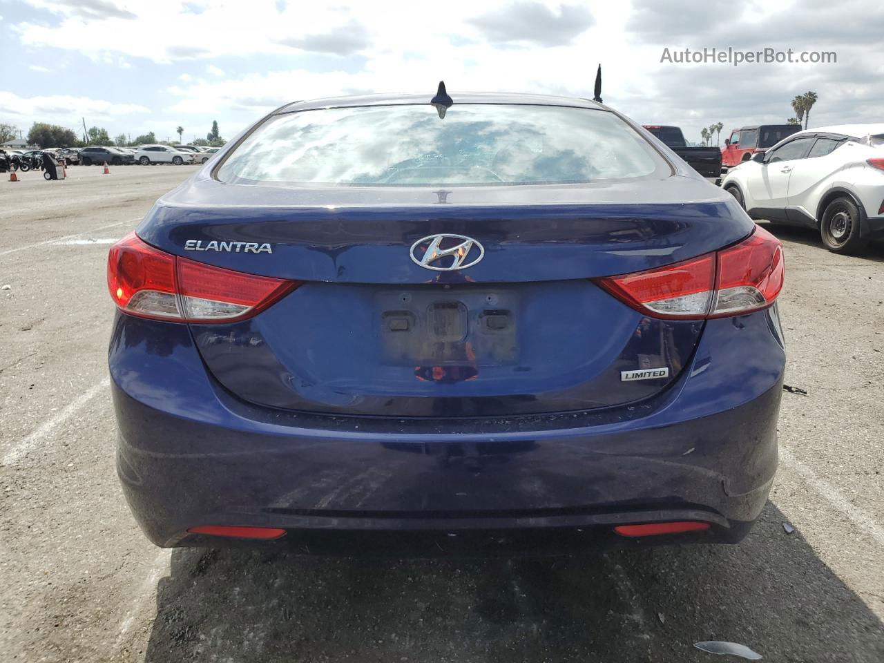 2013 Hyundai Elantra Gls Blue vin: 5NPDH4AE7DH183188