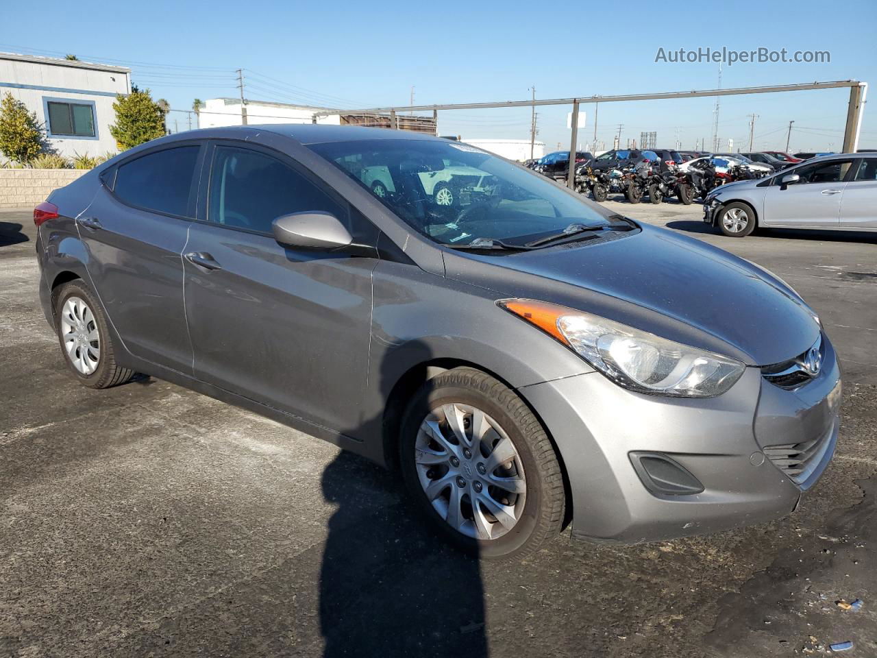 2013 Hyundai Elantra Gls Gray vin: 5NPDH4AE7DH184664