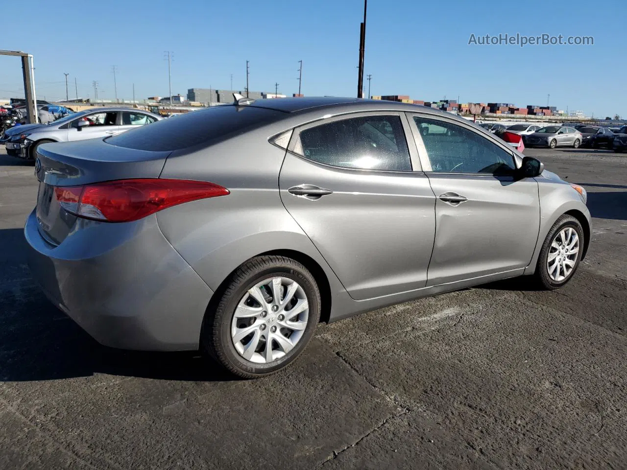 2013 Hyundai Elantra Gls Gray vin: 5NPDH4AE7DH184664