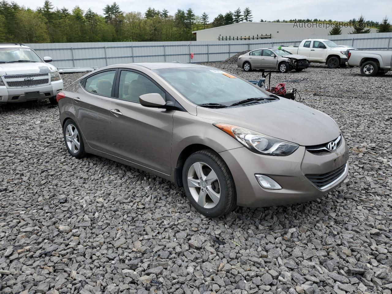 2013 Hyundai Elantra Gls Tan vin: 5NPDH4AE7DH191937