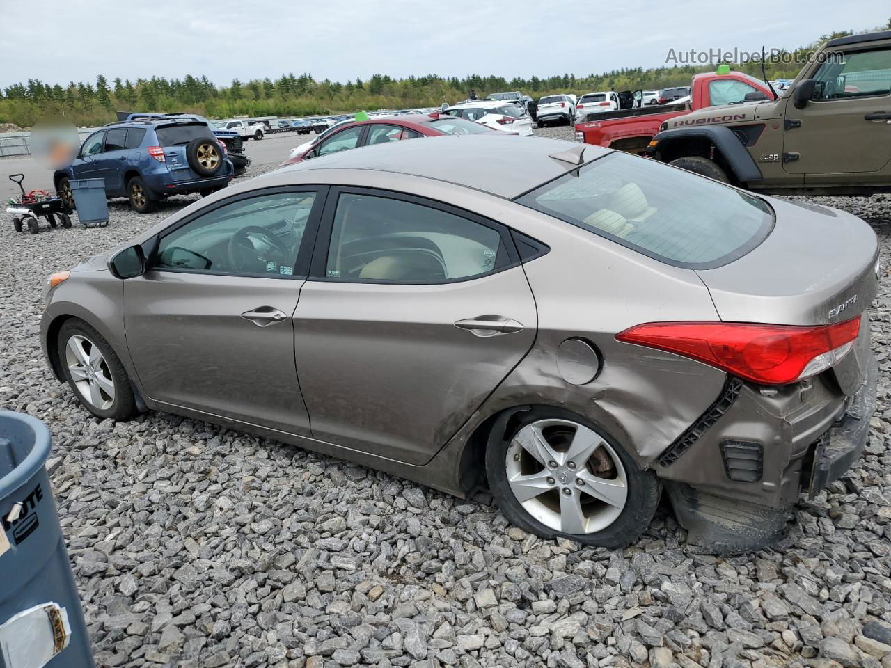 2013 Hyundai Elantra Gls Tan vin: 5NPDH4AE7DH191937