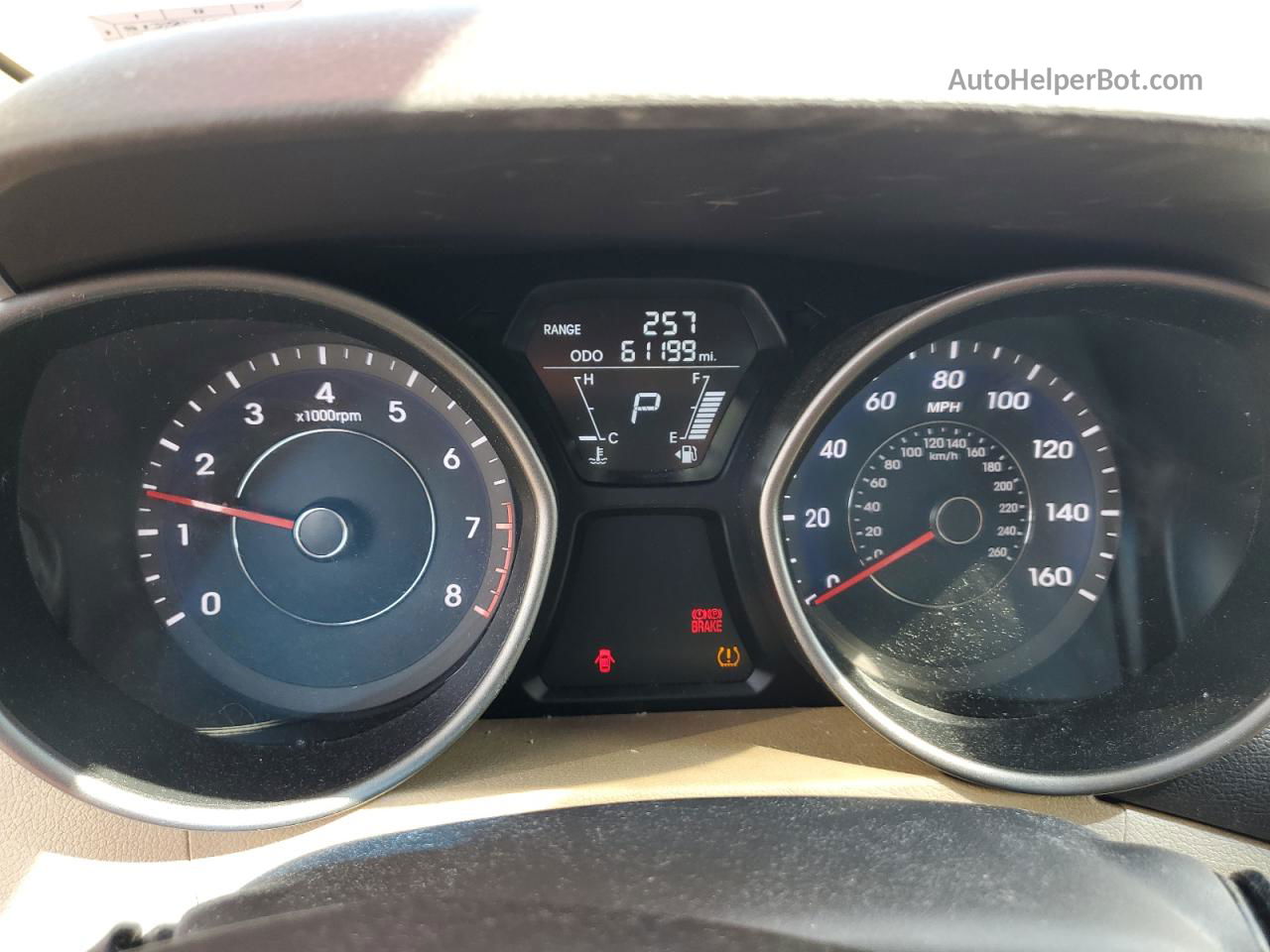 2013 Hyundai Elantra Gls Tan vin: 5NPDH4AE7DH191937