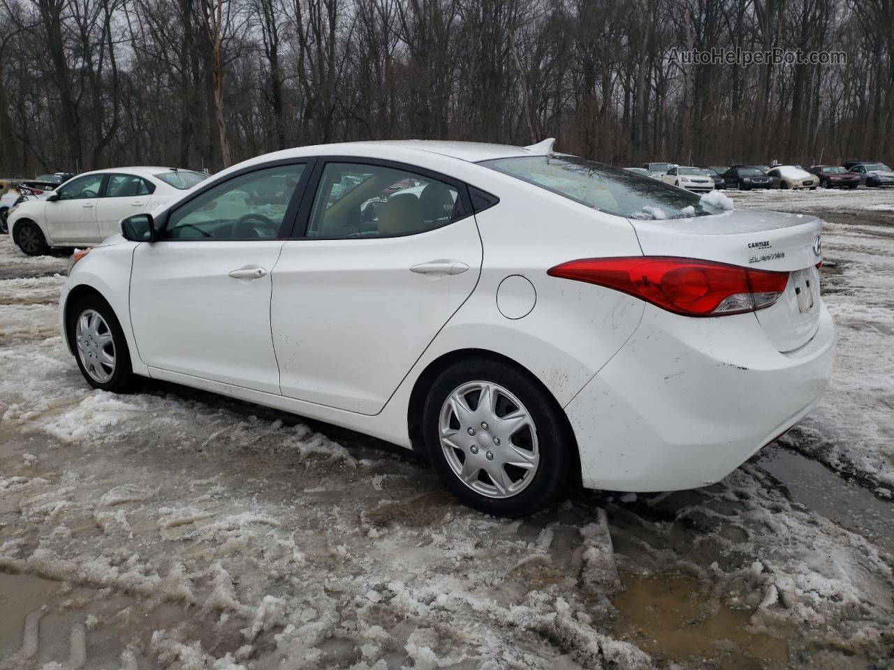 2013 Hyundai Elantra Gls White vin: 5NPDH4AE7DH221437