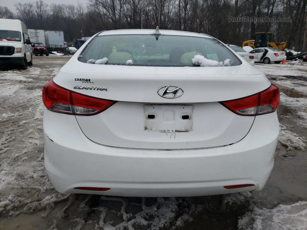 2013 Hyundai Elantra Gls White vin: 5NPDH4AE7DH221437