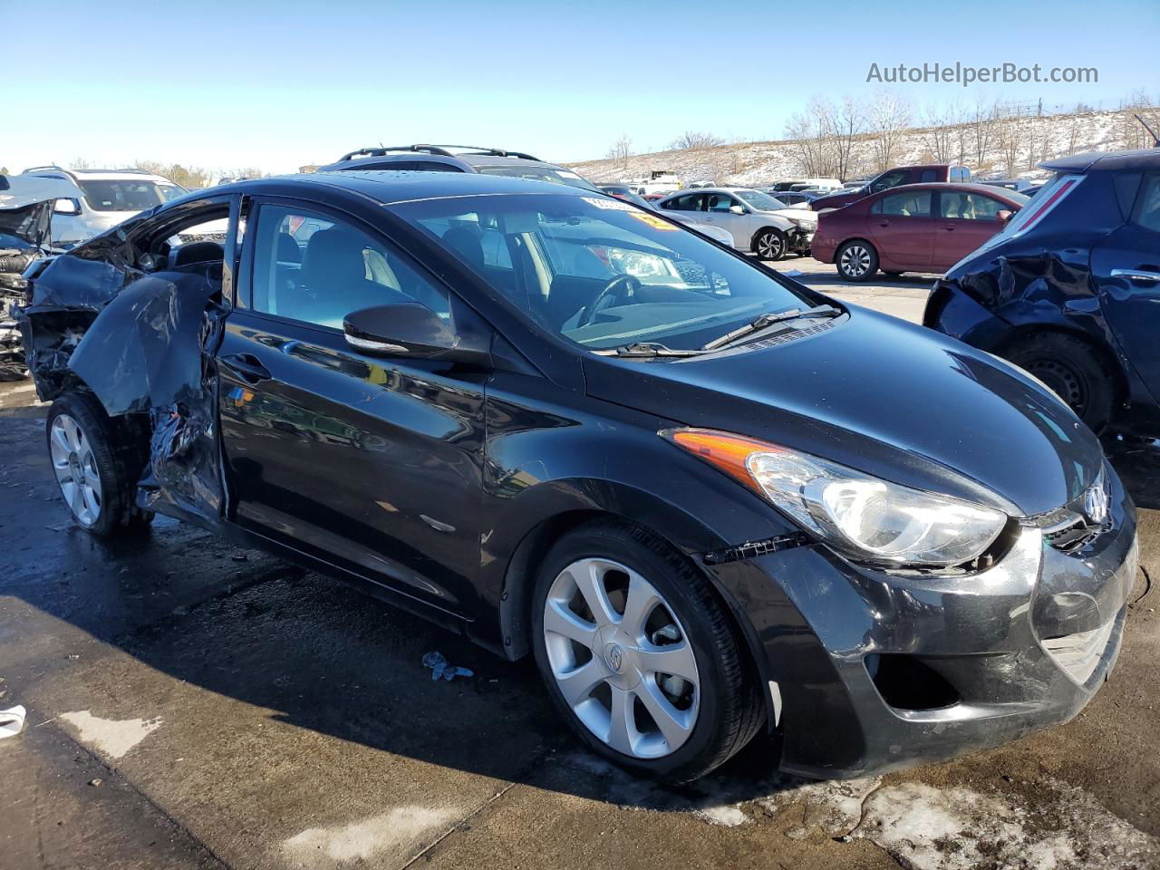 2013 Hyundai Elantra Gls Черный vin: 5NPDH4AE7DH229375