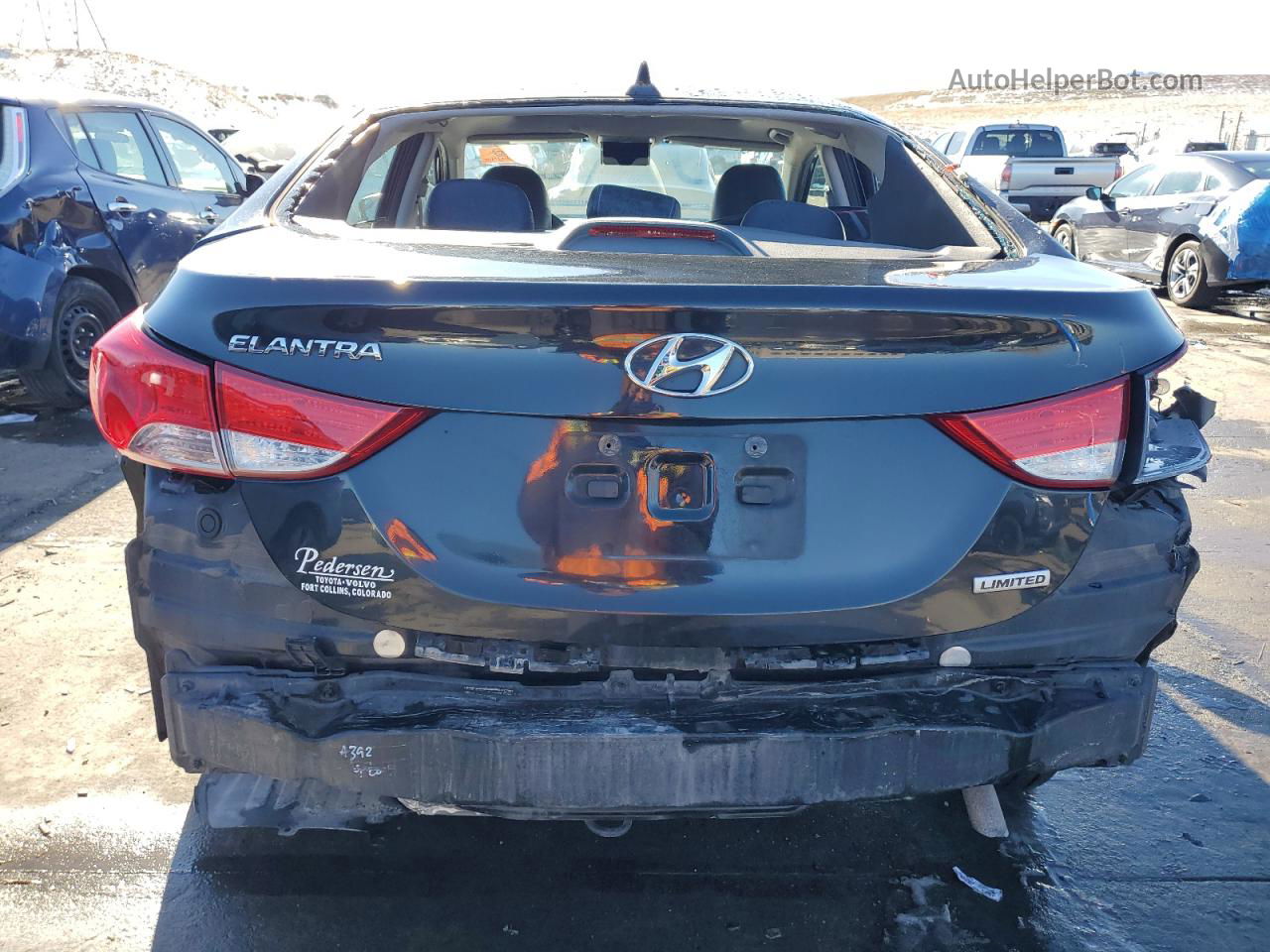 2013 Hyundai Elantra Gls Черный vin: 5NPDH4AE7DH229375